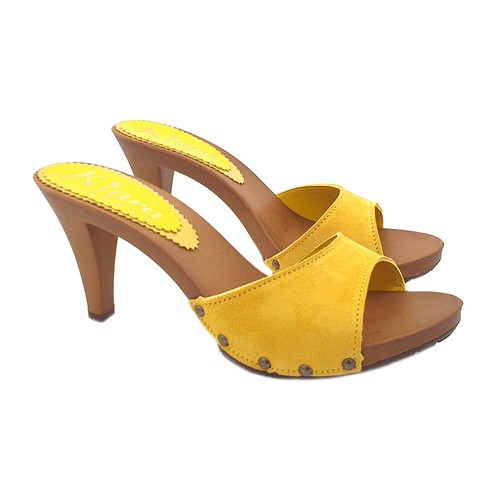 Mule donna camoscio con - da, in