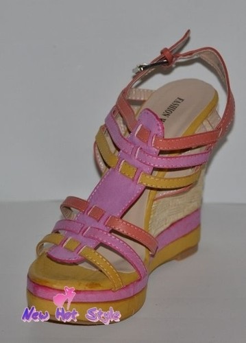 Zeppe multicolor giallo - giallo, rosa